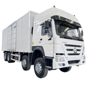 remanufactured howo 371 box dry van cargo truck